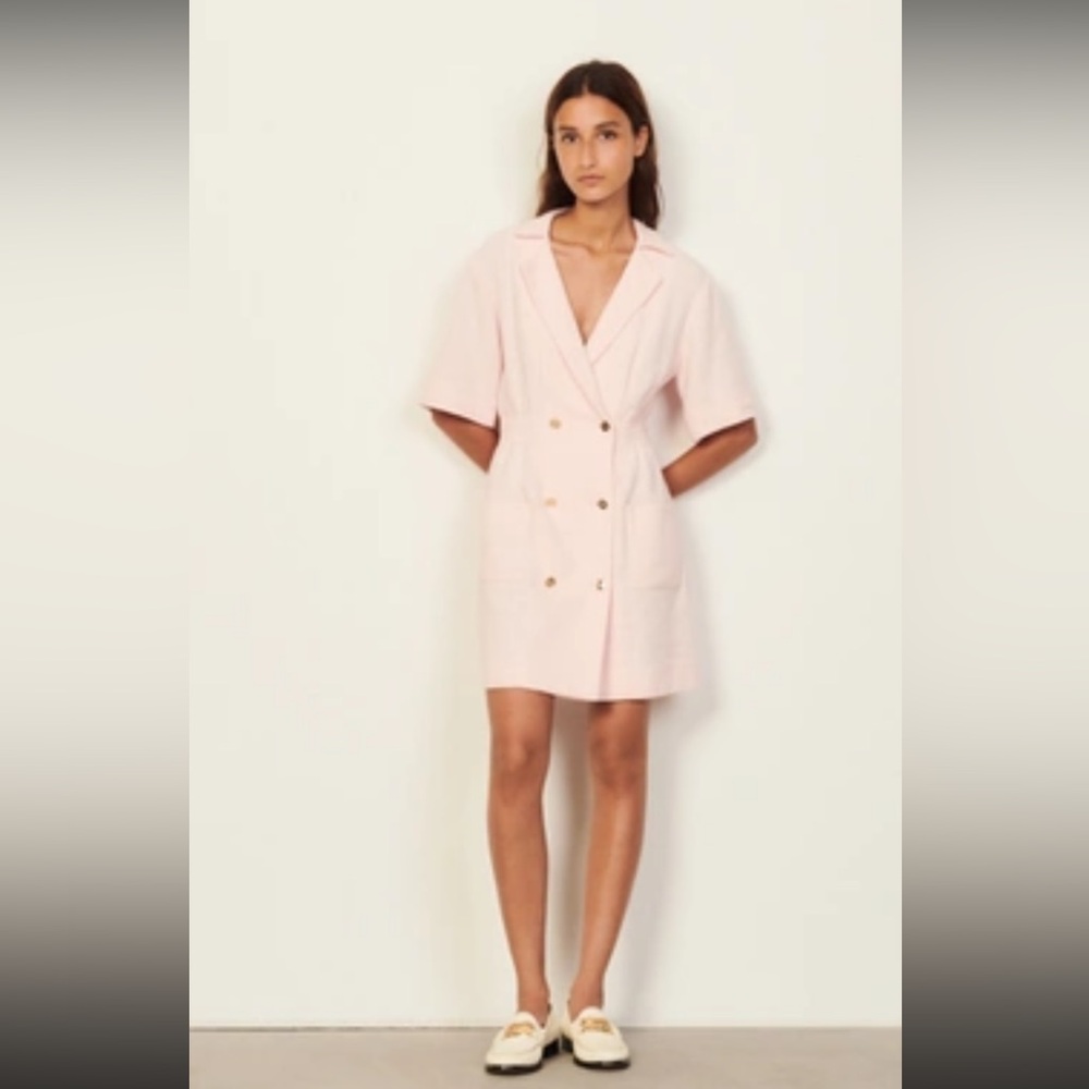 Sandro Alize Pastel Pink Mini Dress